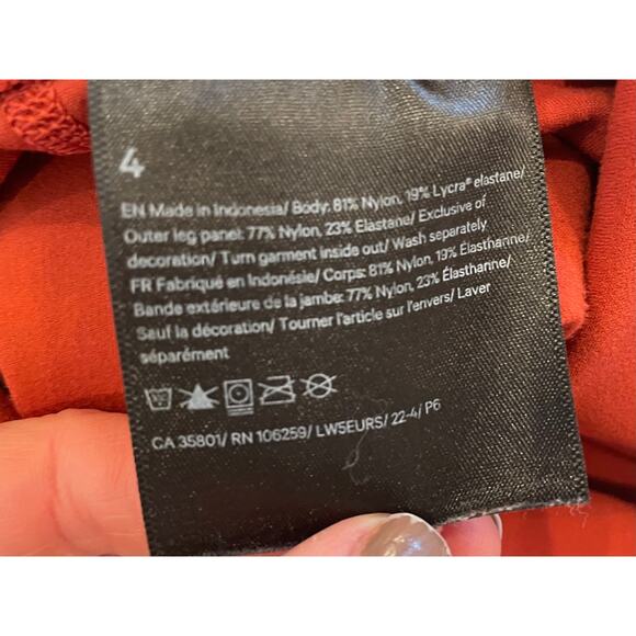 Lululemon Align High Rise Leggings, Ruched, Cayenne / Burnt Orange, Size 4 - Picture 7 of 7